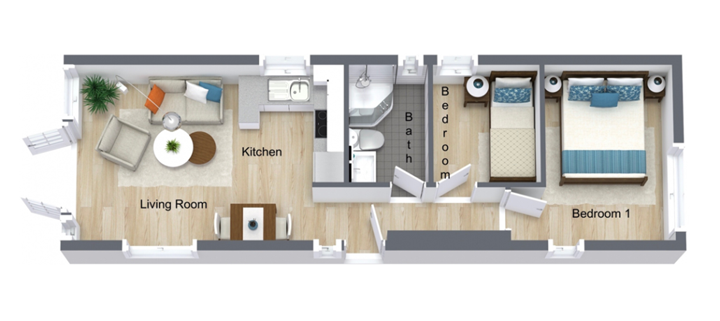 Big Man Tiny Homes – technical drawing Acorn 480 tiny home