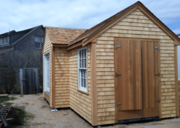 Big Man Tiny Homes – cedar shingled tiny home under construction